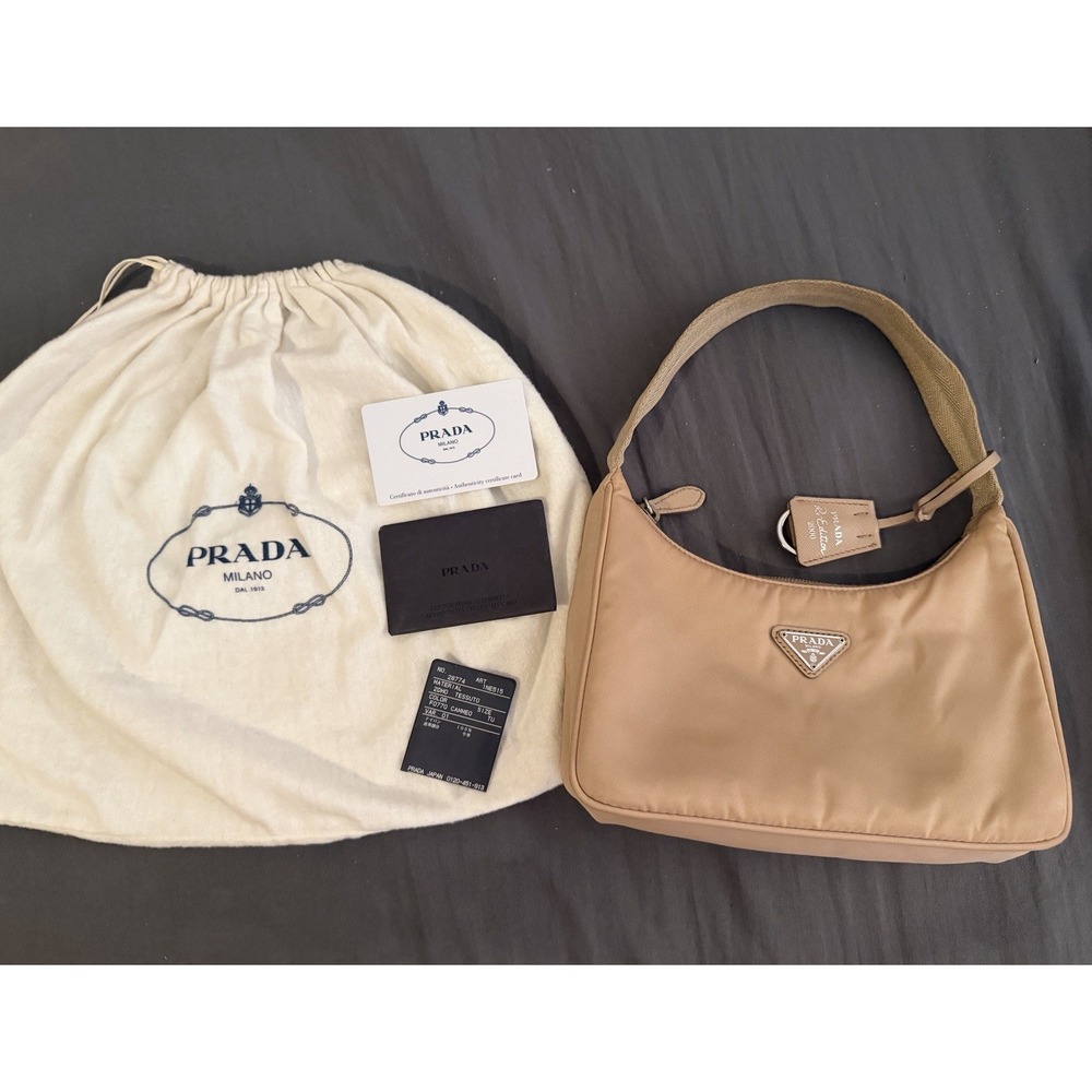 Prada Re-Nylon Re-Edition 2000 Mini Shoulder Bag in Cammeo
